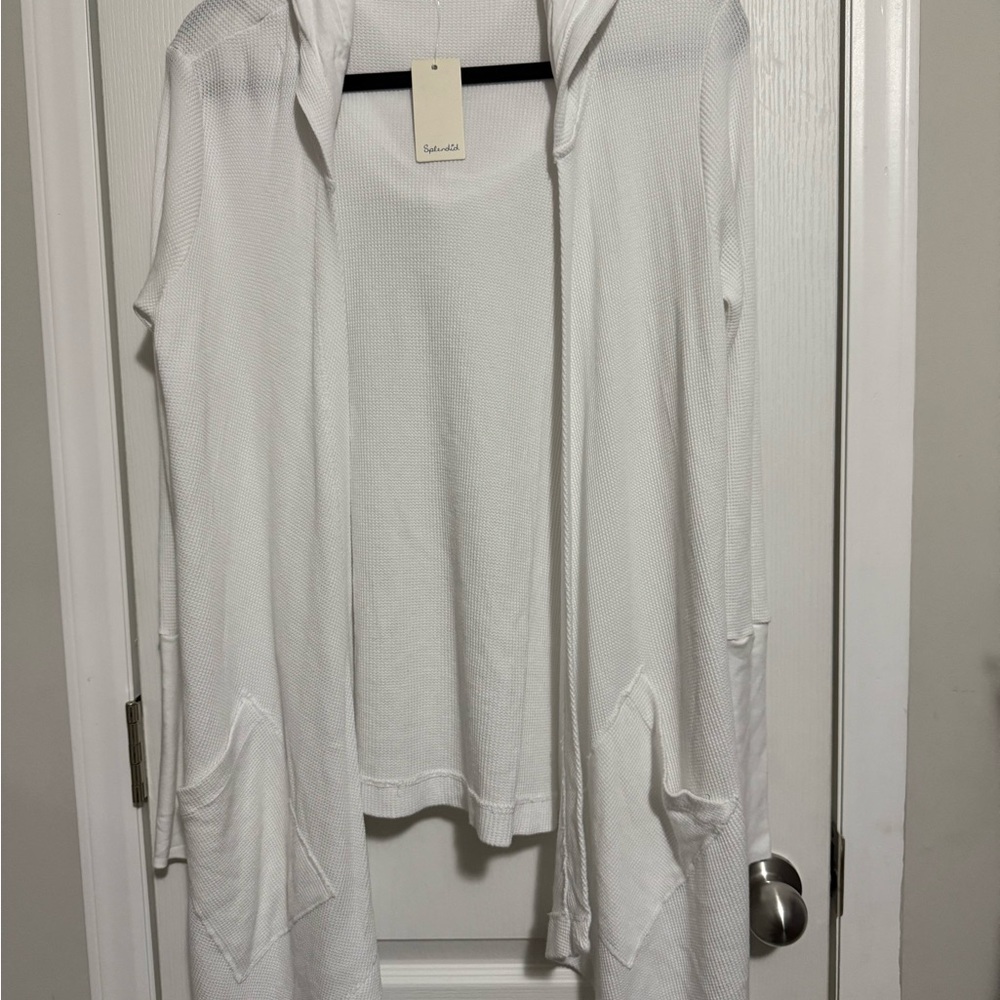 Splendid White Open-Front Sweater - Picture 5 of 9